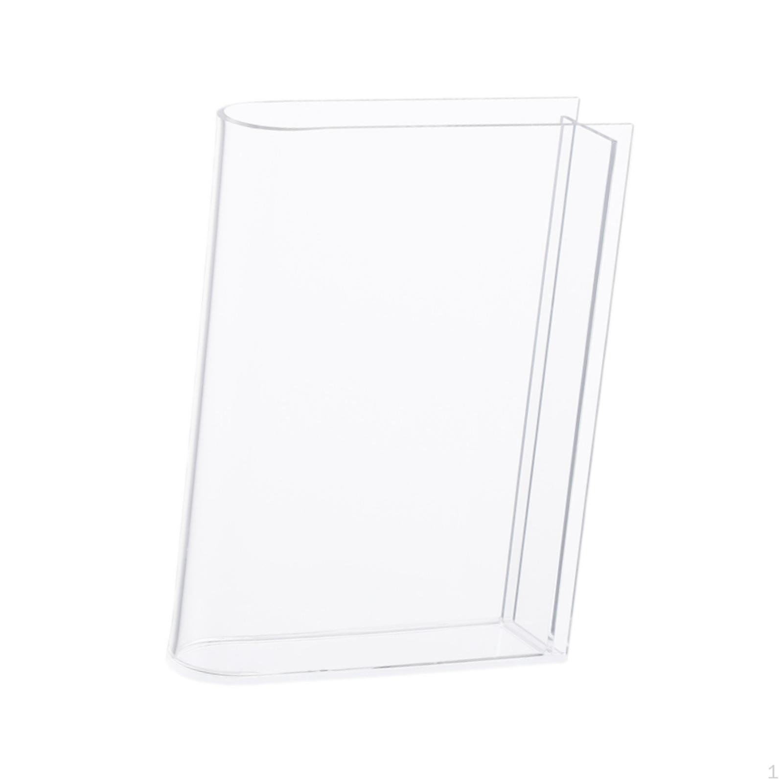 

Book Shaped Flower Vase Clear Nordic Decorative Art for Office Dining Room Kitchen Bookshelf No Printing