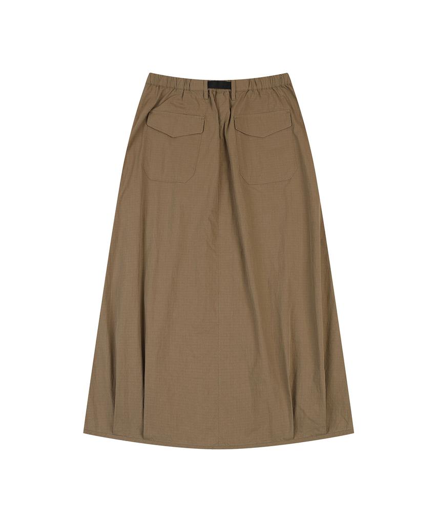 OUTDOOR PRODUCTS W Balloon Ripstop Long Skirt (Beige)