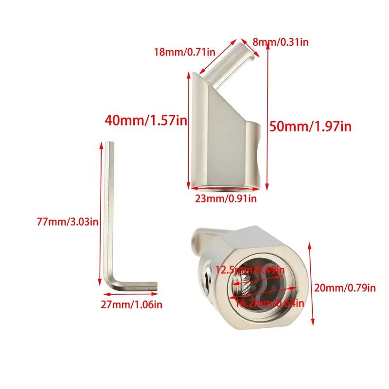 1 Set 45Degree Offset Angled 1/0 To 4 Gauge Amp Input Reducers Wire Terminal Car Audio Power and Ground Input Reducer Connection