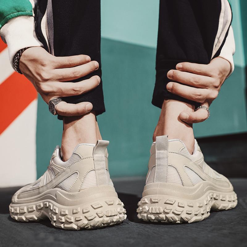 2025 Herren Mesh Atmungsaktive Sneaker Rutschfeste Reifensohle Schnürschuhe Laufschuhe Langlebig Lässig Bequem Sportliche Schuhe für Herren