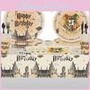 Vaisselle jetable Magique sur le thème Harry Potter pour les fêtes d'anniversaire des enfants