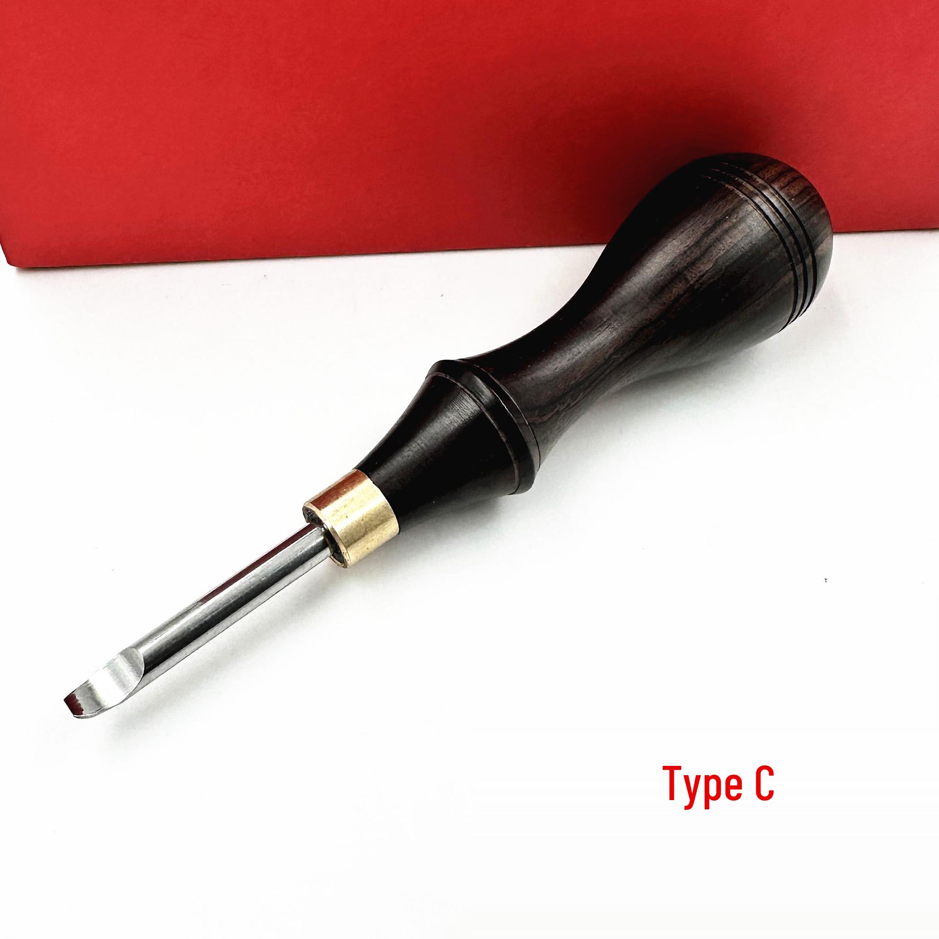 All-Steel Watch Repair Tool with African Wood Handle - Case Back Opener & Pry Tool