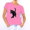 Cat Printed T-shirt Streetwear Gothic Harajuku Tee Vintage Women Summer Y2K Graphic Vintage Clothes