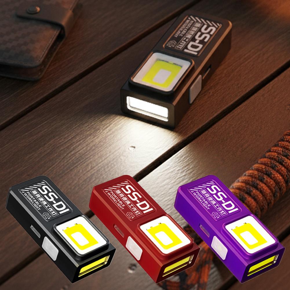 Outdoor Multifunctional Digital Display Strong Light Flashlight, USB Rechargeable LED Mini Portable Long-range Maintenance Light