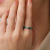 3mm Thin Ceramic Promise Ring for Women Minimalist Pink Green White Black