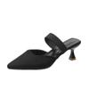 Móda Elegantní Dámské Vysoké Podpatky Dámské Slingback Mules Sexy Tenké Podpatky Párty Luxusní Svatební Boty Dámské Sandály Zapatos Mujer