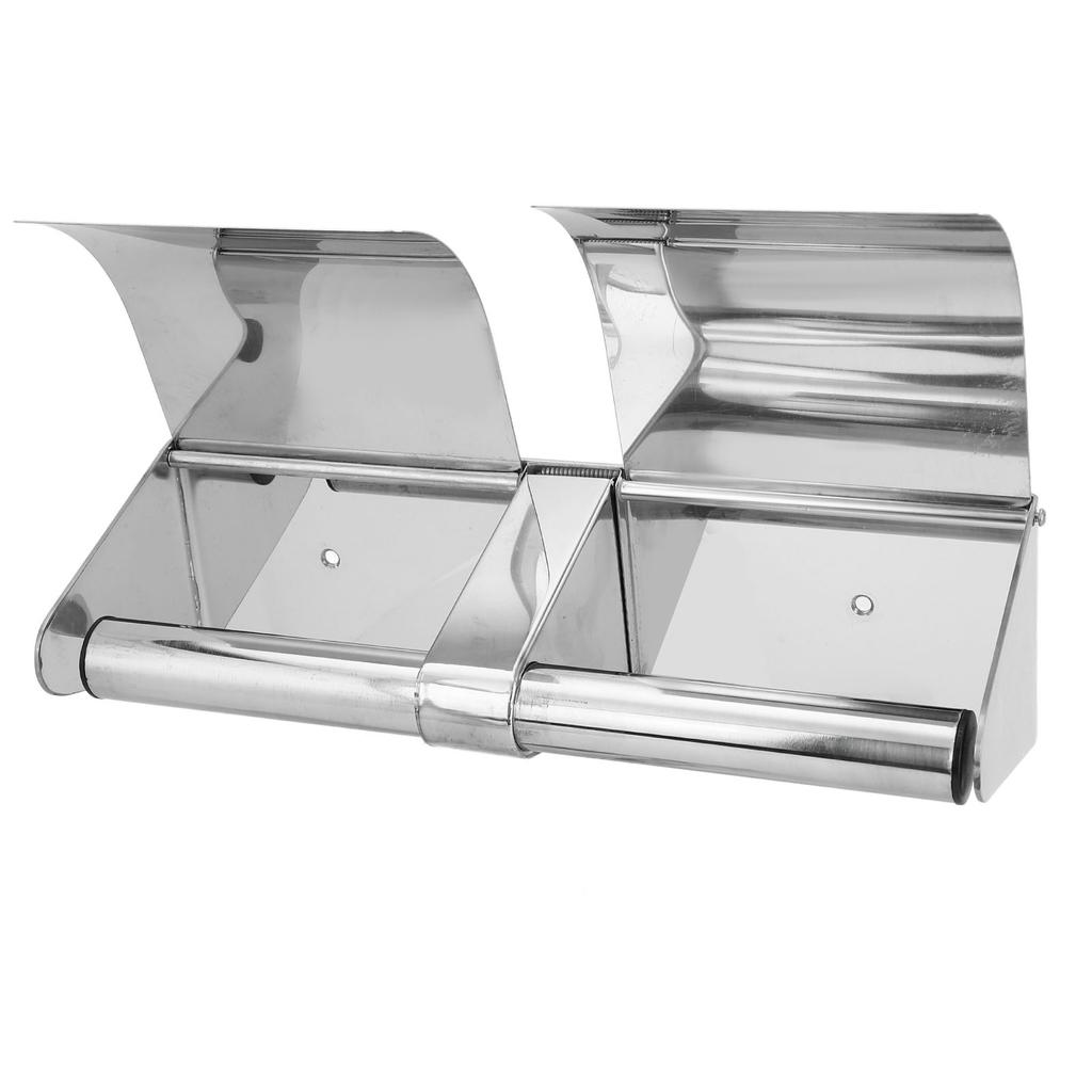 Toilet Paper Holder 304 Stainless Steel Wall Mounted With Lock and Cover Waterproof Bathroom Roll
