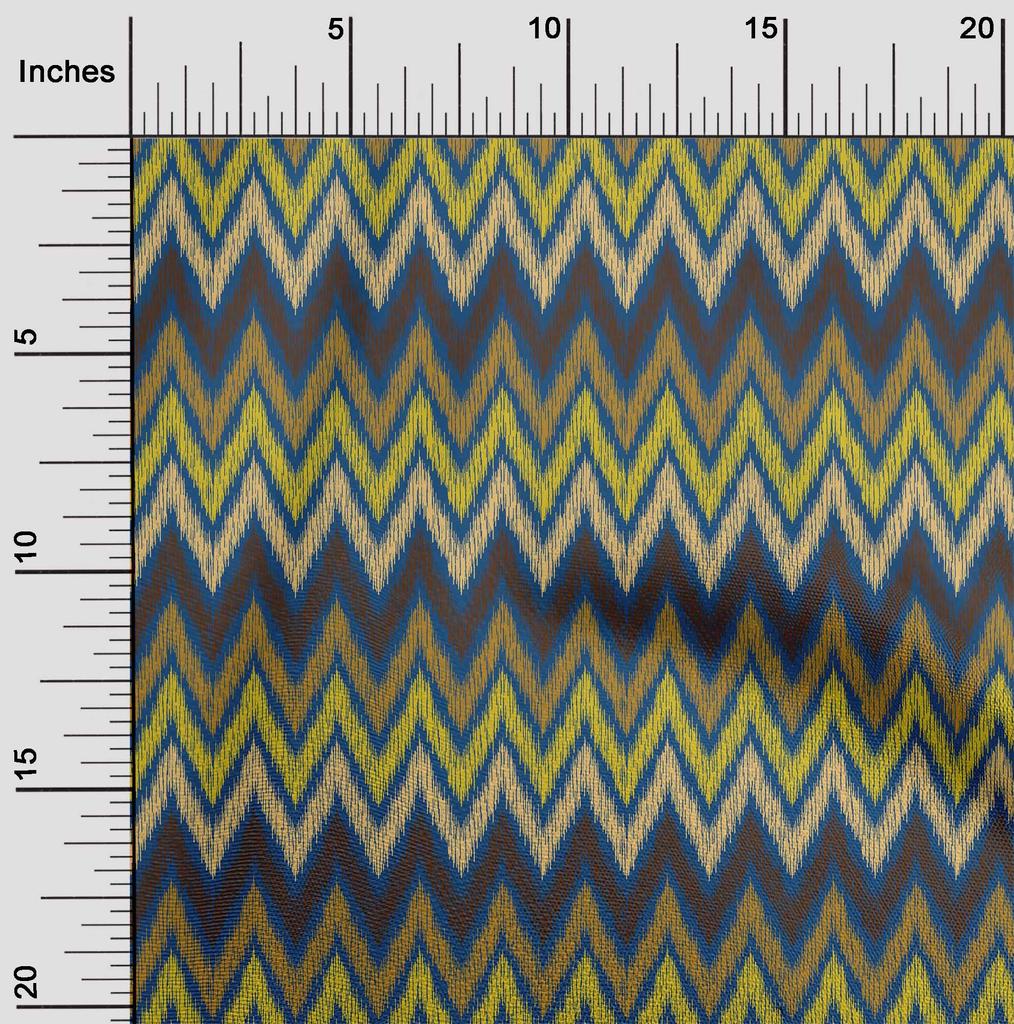 oneOone Cotton Flex Fabric Chevron Ikat Print Sewing Fabric BTY 40 Inch Wide