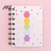 Rollover Coil Journal 2Pcs Cartoon Notebook Mini A7 Portable Spiral Memo Pad for Students Cute Flower Journaling School Travel Notepad