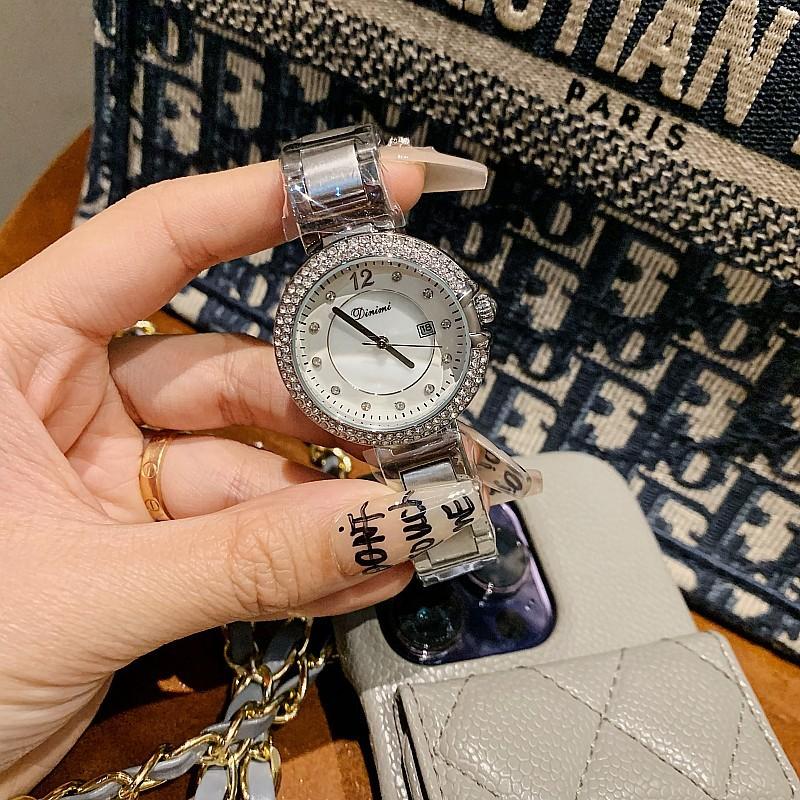 Steel Strap Quartz Diamond Stainless Steel Strap Ladies Watch Fashion Simple Calendar Women S Watch