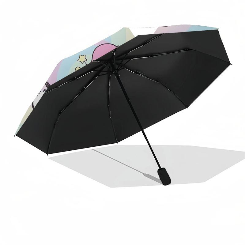 1pc Hello Kitty Rainbow Friends Umbrella with Plastic Handle,Suitable for All Seasons Home Travel Outdoor UmbrellaM1343