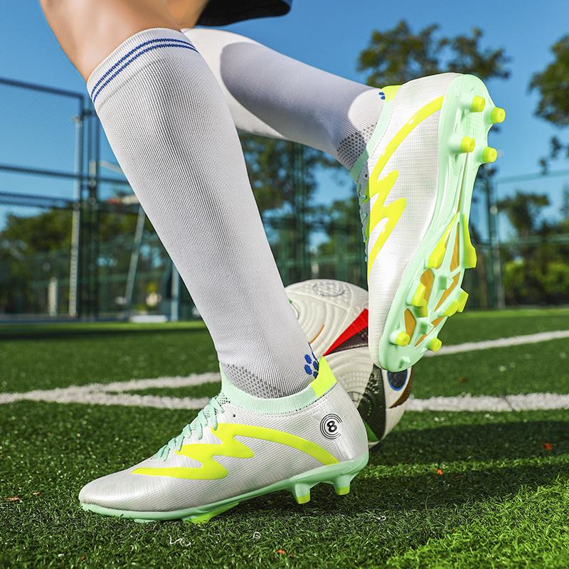 Mode Professionelle Fußballschuhe Für Herren Outdoor FG TF Schnürschuhe Herren Fußballschuhe Original Leicht Rutschfest Jugend Futsalschuhe