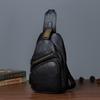 Top Layer Tree High Vegetable Tanned Cowhide Handbag, Vintage Men's Chest Bag