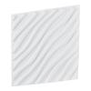 3D Wall Panels 12-Pack 19.7x19.7'' PVC 32 Sq.Ft Coverage Wave Matte White