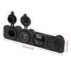 Switch Panel, 12-24V LED Dual USB Charger Voltmeter, Cigarette Lighter Power Outlet, 4 Hole