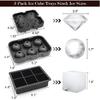 Large Ice Cube Trays Silicone Ice Cube Molds For Freezer With Lid Reusable Whiskey Ice Mold Ball Diamond Ice Mold
