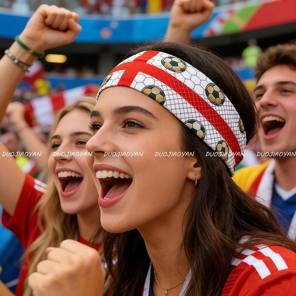 2026 Fotbalový Fanoušek Národní Vlajka Čelenka Elastická Podporující Čelenka do Vlasů Vlajka Země Čelenka pro Sportovní Událost Vlasové Doplňky