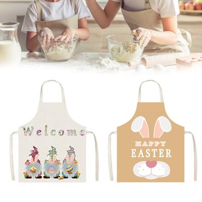 Grembiule di Pasqua Coniglio Cartone Animato Gnomo Grembiule da Cucina Antiolio Grembiuli per la Casa per Donne Uomini Accessori per Cucinare e Cuocere al Forno
