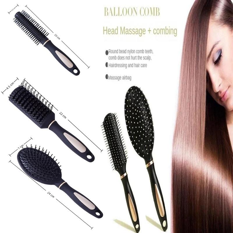 Round Massage Hairbrush Comb Professional Salon Straight Smooth Paddle Hair Brush Suit For All Hair Type Hairbrush Styling Comb