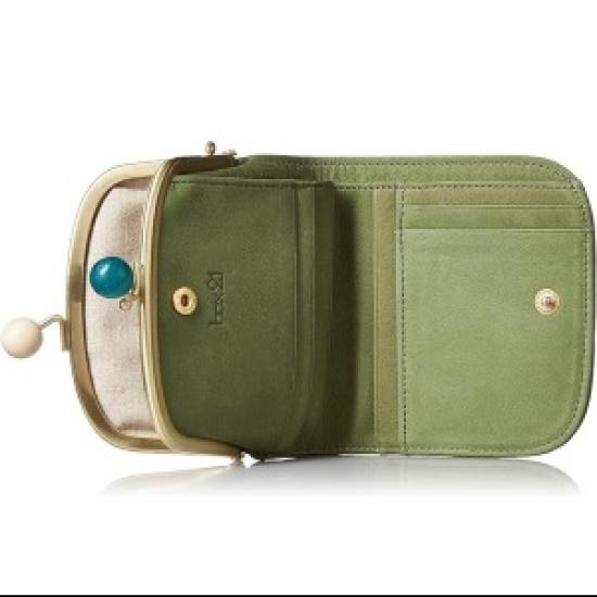 [Box 21] "Juju & Beck" Folding Wallet with Clasp 0331313 Green