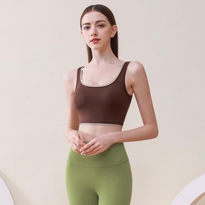 Women's High-Support Colorblock Yoga Tank Top & Shockproof Sports Bra Combo