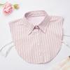 Detachable Front Tie Vintage False Blouse Collar Fashion Stripes Fake Collar  for Women