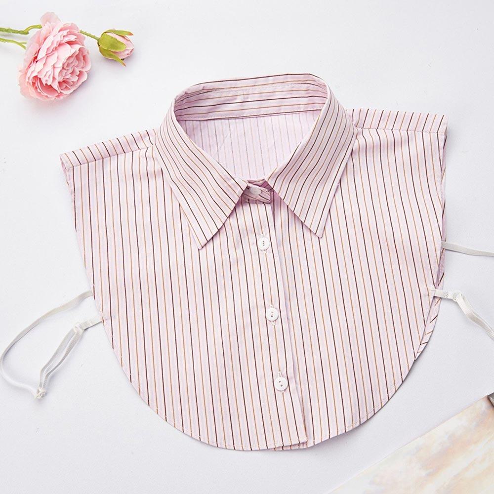 

Cotton Stripes Fake Collar Vintage False Blouse Collar Fashion Clothes Accessories for Women світло-фіолетового кольору