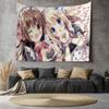 Tapisserie Kawaii Anime Filles de Service Esthétique Rose Accrochage Mural Stuff Cool pour Chambre Tissu d'Arrière-Plan pour Chambre à Coucher Dortoir Cutecore Room