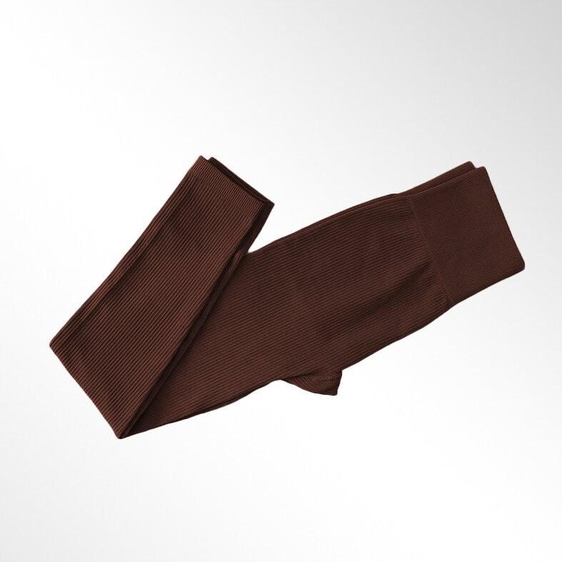 Damen einfarbige elastische Leggings: Frühling/Sommer Yoga Fitnesshose