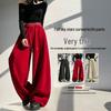 2026 Spring Korean Style High-Waisted Pleated A-Line Skirt - Versatile, Fashionable, Short with Zipper