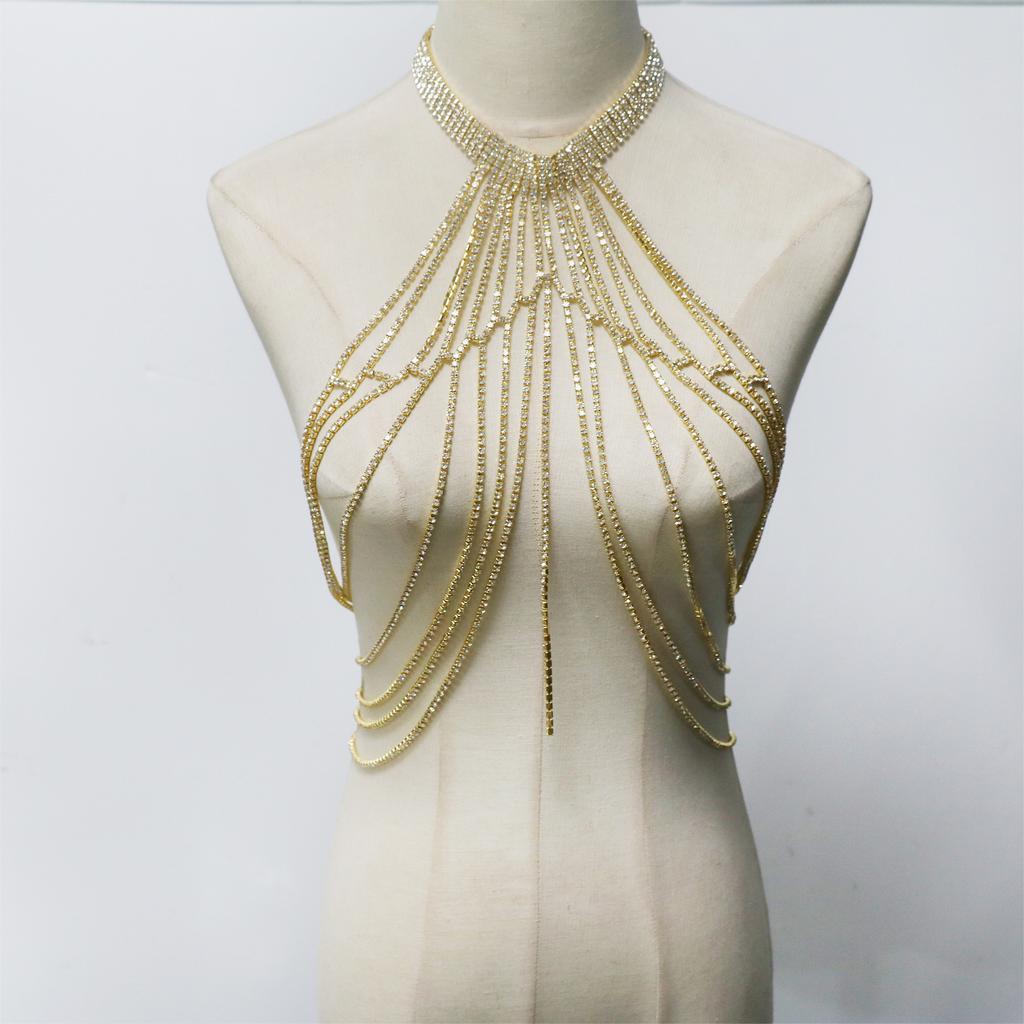 Sexy Accessories, Multi-Layer Fringed Pendant Breast Chain, Sexy Nightclub Party Jewelry Accessories