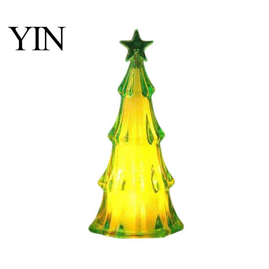 Festive Bookshelf Ornament Christmas Tree Night Light, LED Decorative Lamp for Bedroom And Party Atmosphere Safe Flameless Light Lighting, Plastic