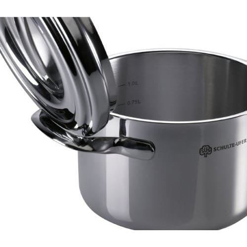 Poêle - schulte-ufer - romana - 18 cm - acier inoxydable - base protherm en cuivre