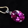 925 Sterling Silver Pendant Natural 32 Ct Pink Sapphire Oval   Gemstone