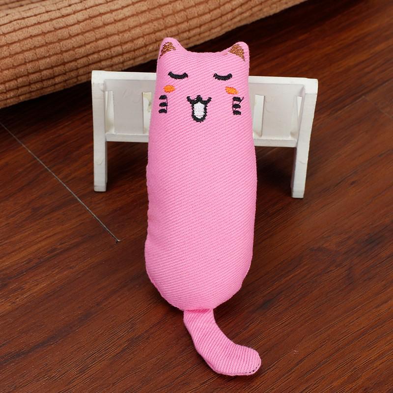 Catnip Plush Thumb Doll: Self-Entertainment Teething Toy, Bite-Resistant for Cats