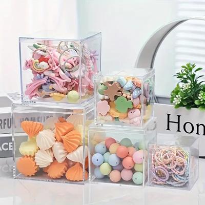 Scatola Trasparente Acrilica per Caramelle Scatola Quadrata in Plastica Trasparente per Cioccolatini Torte Dolci Scatola per Confezionamento Regali Scatola Espositore Contenitore