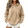 Women's Casual Loose Fit Color Long Sleeve Pullover Hoodie with Pockets
