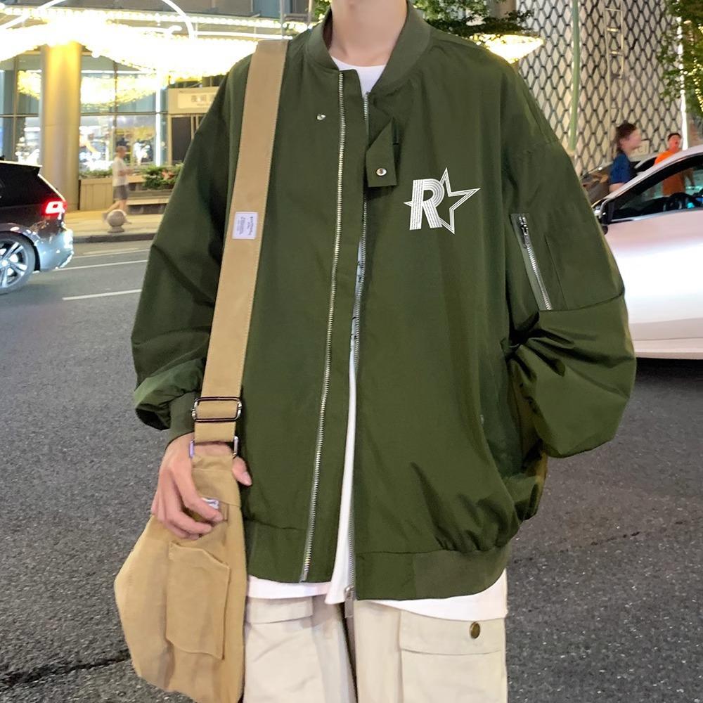 

Американская функциональная бейсбольная куртка-бомбер для мужской весны, осени и зимы, новая повседневная куртка-пилот, ощущение высокого класса 3XL