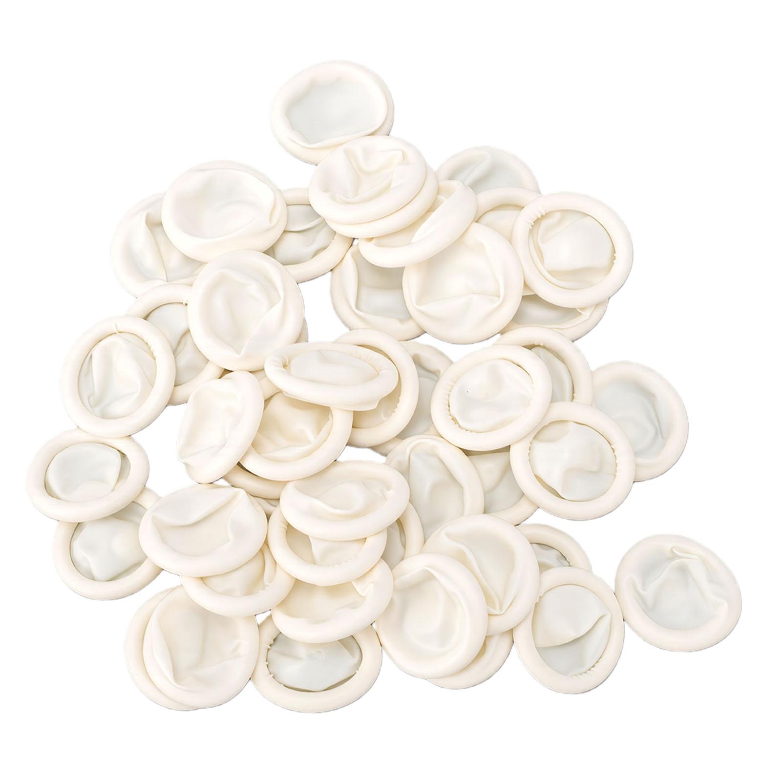 

500 Pcs Latex Finger Cots Non Slip Thickened Disposable Fingertip Protective Cots Prevent Scratches for Nail Salon