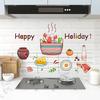 Kitchen Wallpaper Self Adhesive Oil Proof Wall Sticker Waterproof Backsplash Wall Protector Film for Cupboard Kitchen Countertop