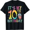 Its My 10th Birthday Boba Milk Tea 10 Year Old Bday Kids T-Shirt