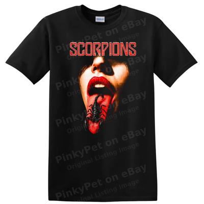 Scorpions Retro Rock Heavy Metal Graphic T Shirt Tagline W/ Scorpion Tee