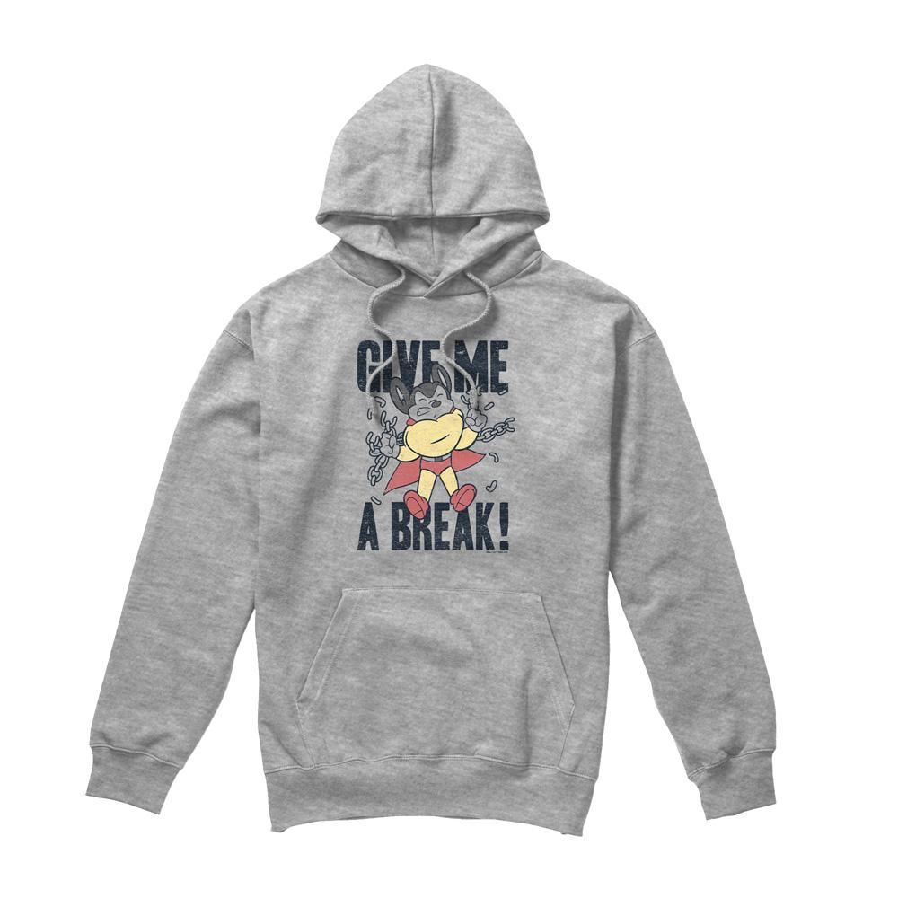 Mighty Mouse Mens Give Me a Break Hoodie