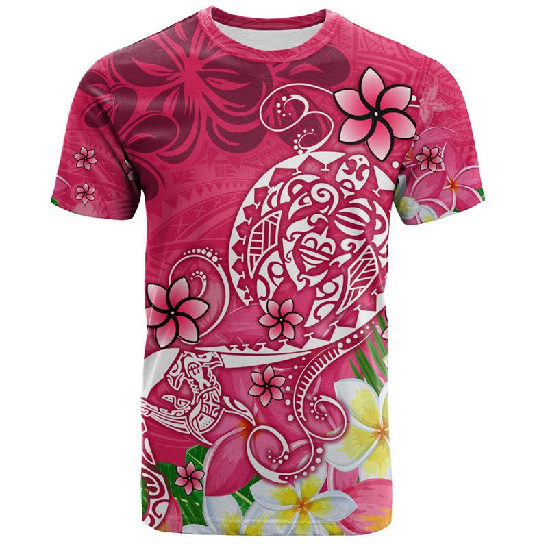 Fashion Polynesian 3D Printed T Shirt Men Summer Short Sleeves Tops Hawaiian Crew Neck Tees Casual Streetwear Male T-shirt