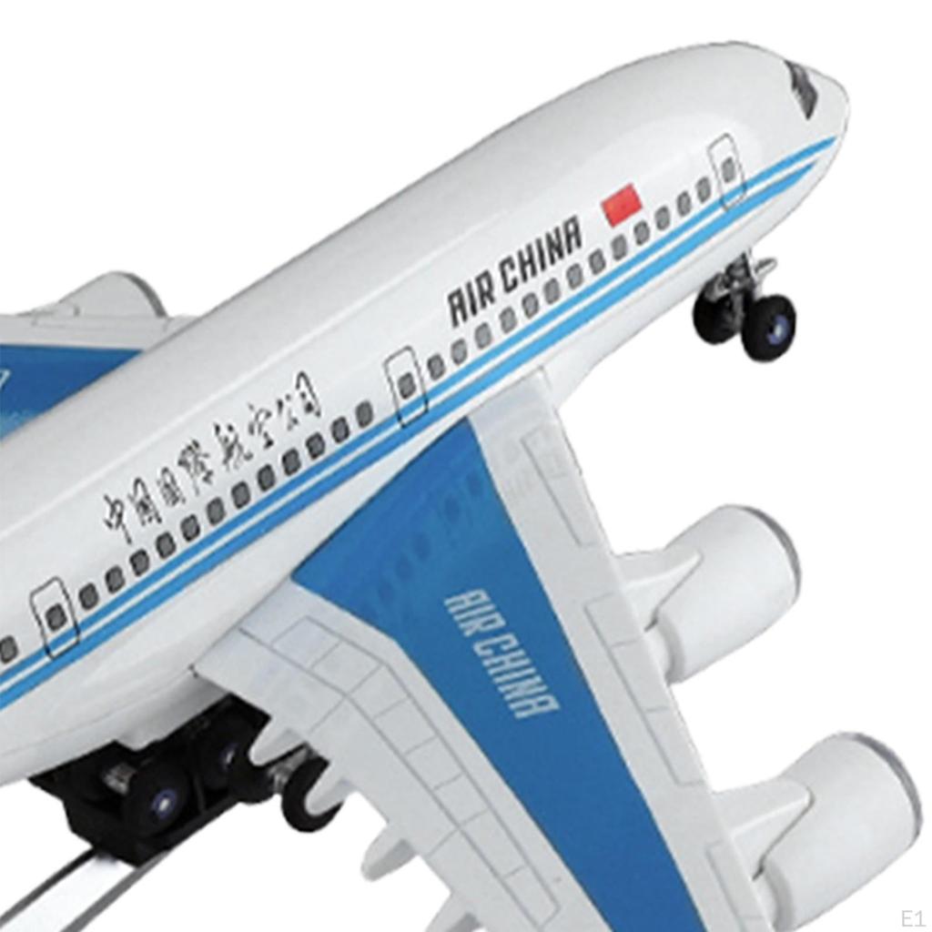Alloy Airplane Model Light and Sound Plane for Shelf Office TV Cabinet