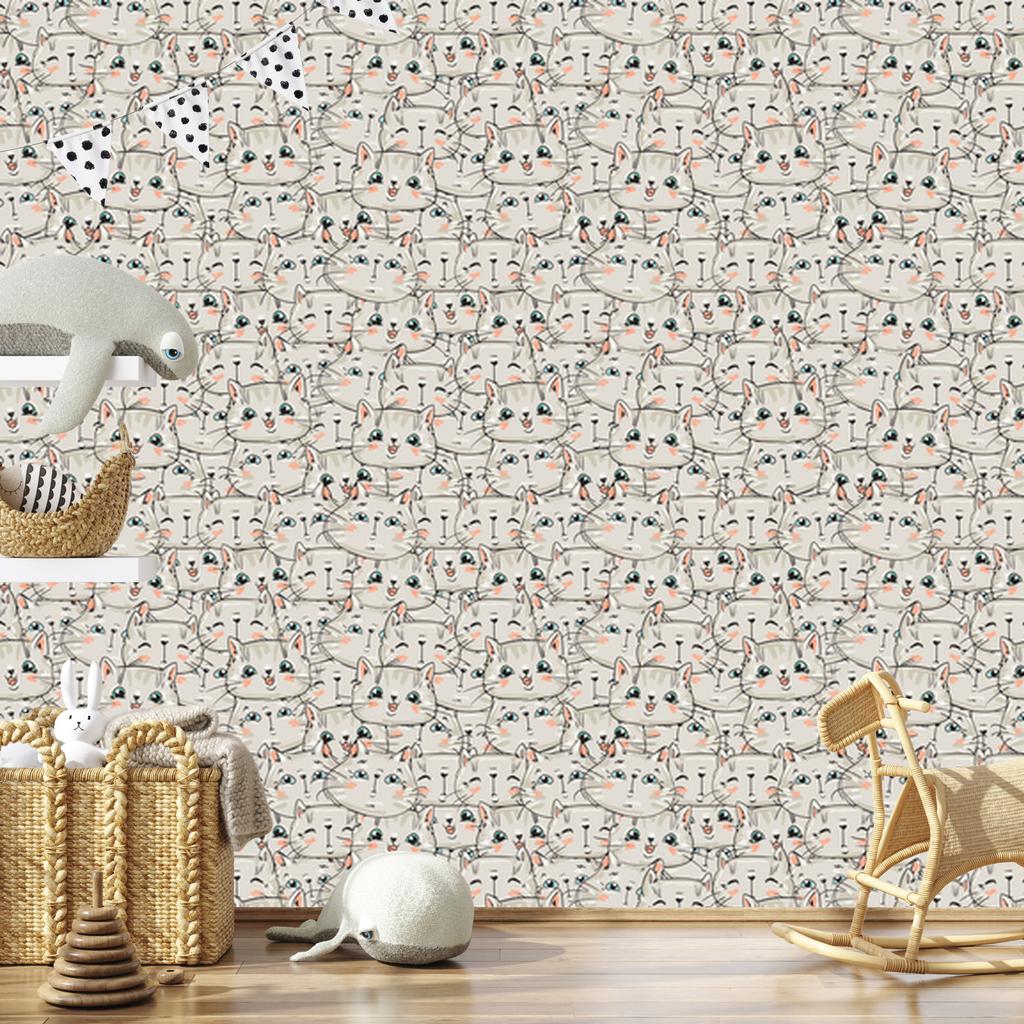 Little Kittens Wallpaper for Living Room and Bedroom 50x1000