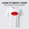 Glossy Red Lips 3D All Over Print Men's Crew Neck T-Shirt