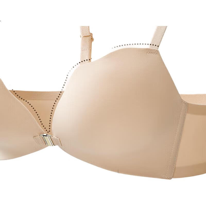 YOUKESHU [Front Closure] Women's Bra, Push-Up for Small Breasts, Enhancing, Sexy, Seamless, Breathable, Wireless, Lift-Up Brassiere