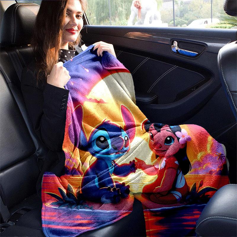 1pc Cute Stitch Printing Blanket - Soft, All-Season Throw for Living Room, Bedroom,Personalized Gift with Adorable Cartoon Design