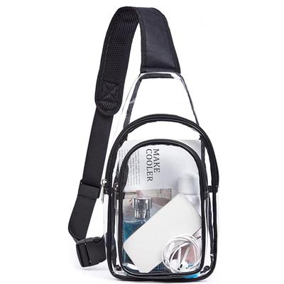 Transparenter PVC-Schulterrucksack, Outdoor-Reiserucksack, Fitnessstudio, sichtbare Tasche, Schulter-Crossbody-Tasche